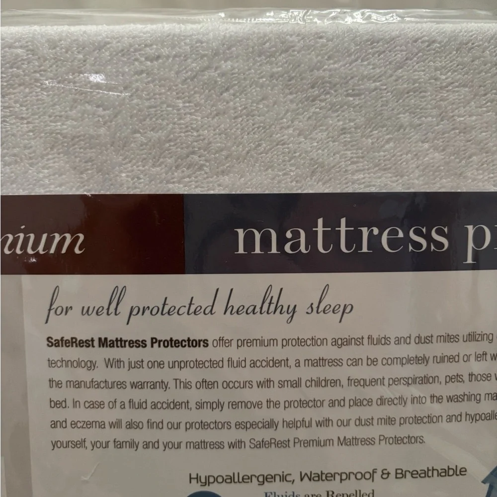 🌟 NWT SafeRest Premium Waterproof Twin XL Mattress Protector